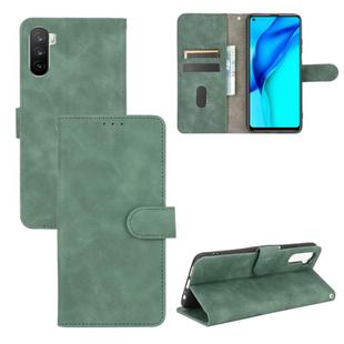 For Huawei Maimang 9 / Mate 40 Lite Solid Color Skin Feel Magnetic Buckle Horizontal Flip Calf Texture PU Leather Case with Holder & Card Slots & Wallet(Green)