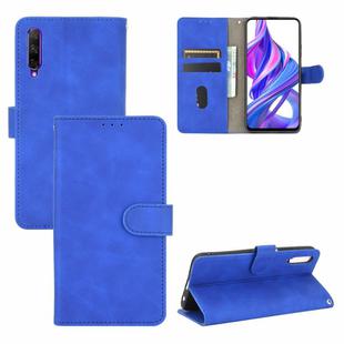 For Huawei Honor 9X Pro / Y9s Solid Color Skin Feel Magnetic Buckle Horizontal Flip Calf Texture PU Leather Case with Holder & Card Slots & Wallet(Blue)