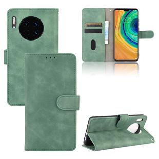 For Huawei Mate 30 Solid Color Skin Feel Magnetic Buckle Horizontal Flip Calf Texture PU Leather Case with Holder & Card Slots & Wallet(Green)