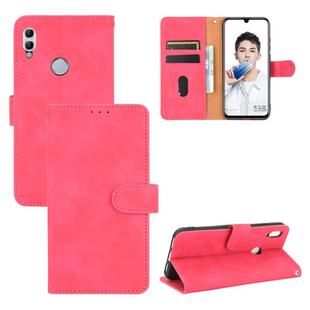 For Huawei Honor 10 Lite / P smart (2019) Solid Color Skin Feel Magnetic Buckle Horizontal Flip Calf Texture PU Leather Case with Holder & Card Slots & Wallet(Rose Red)