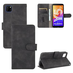 For Huawei Y5p / Honor 9S Solid Color Skin Feel Magnetic Buckle Horizontal Flip Calf Texture PU Leather Case with Holder & Card Slots & Wallet(Black)