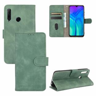 For Huawei Honor 10i / 20i / Enjoy 9s Solid Color Skin Feel Magnetic Buckle Horizontal Flip Calf Texture PU Leather Case with Holder & Card Slots & Wallet(Green)