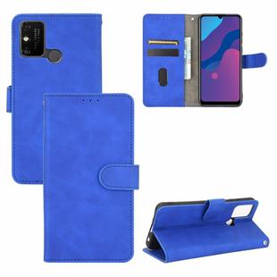 For Huawei Honor Play 9A / Honor 9A Solid Color Skin Feel Magnetic Buckle Horizontal Flip Calf Texture PU Leather Case with Holder & Card Slots & Wallet(Blue)