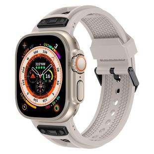 For Apple Watch 46mm / 49mm / 45mm / 44mm Kalebol Honeycomb TPU Black Mesh Strap(Starlight Black Net)