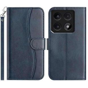 For Xiaomi 14T Pro Dual-Folded S-shape Leather Phone Case(Navy Blue)