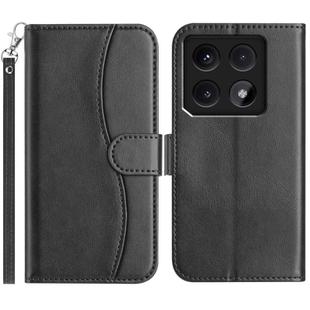 For Xiaomi 14T Dual-Folded S-shape Leather Phone Case(Black)
