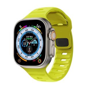 For Apple Watch 46mm / 49mm / 45mm / 44mm Kalebol Sport Silicone Strap(Grass Green)