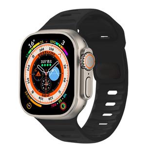 For Apple Watch 42mm / 41mm / 40mm / 38mm Kalebol Sport Silicone Strap(Black)