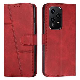 For Honor 200 Lite Global Stitching Calf Texture Buckle Leather Phone Case(Red)