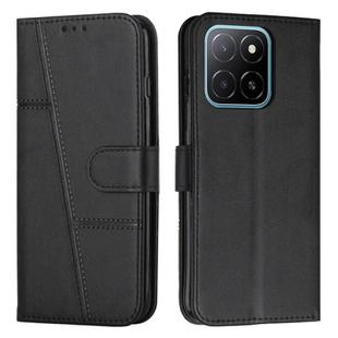 For Honor X5b / X5b Plus 4G Stitching Calf Texture Buckle Leather Phone Case(Black)