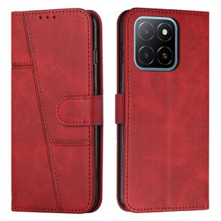 For Honor X5b / X5b Plus 4G Stitching Calf Texture Buckle Leather Phone Case(Red)