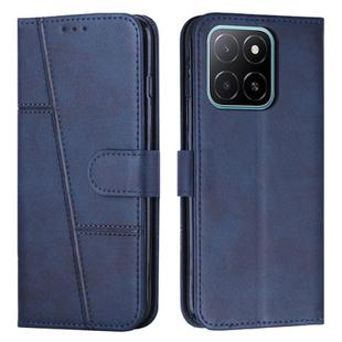 For Honor X5b / X5b Plus 4G Stitching Calf Texture Buckle Leather Phone Case(Blue)
