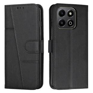 For Honor X6b / X6a Stitching Calf Texture Buckle Leather Phone Case(Black)