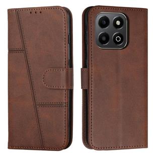 For Honor X6b / X6a Stitching Calf Texture Buckle Leather Phone Case(Brown)