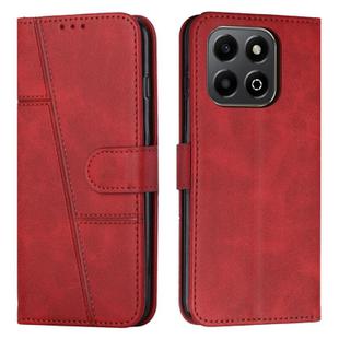 For Honor X6b / X6a Stitching Calf Texture Buckle Leather Phone Case(Red)