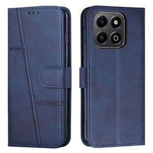 For Honor X6b / X6a Stitching Calf Texture Buckle Leather Phone Case(Blue)