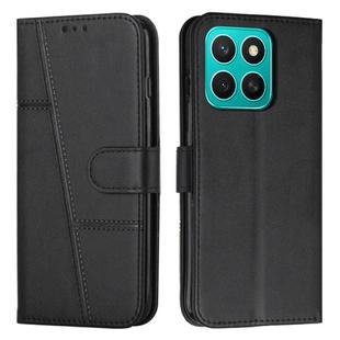 For Honor X8b Stitching Calf Texture Buckle Leather Phone Case(Black)