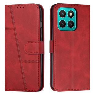 For Honor X8b Stitching Calf Texture Buckle Leather Phone Case(Red)