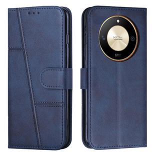 For Honor X50 / X9b / X50 GT Stitching Calf Texture Buckle Leather Phone Case(Blue)