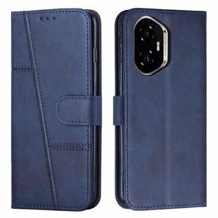 For Honor 400 Stitching Calf Texture Buckle Leather Phone Case(Blue)