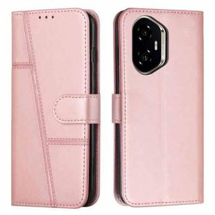 For Honor 400 Stitching Calf Texture Buckle Leather Phone Case(Rose Gold)