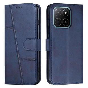 For Honor X6c 4G Stitching Calf Texture Buckle Leather Phone Case(Blue)