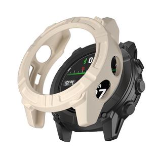For Garmin Descent G2 Half Coverage Hollow TPU Armor Watch Protective Case(Starlight)