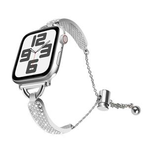 For Apple Watch 42mm / 41mm / 40mm / 38mm Kalebol Stone Curved Zinc Alloy Strap(Silver)
