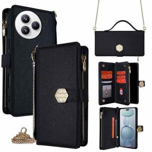 For Xiaomi Civi 5 Pro 5G Crossbody Handle Cross Texture Leather Phone Case(Black)