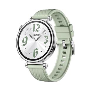 Kalebol 18mm Universal Textured Silicone Silver Buckle Strap(Green Grass)