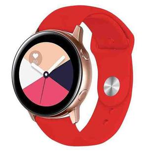Kalebol 18mm Universal Reverse Buckle Silicone Watch Band(Red)