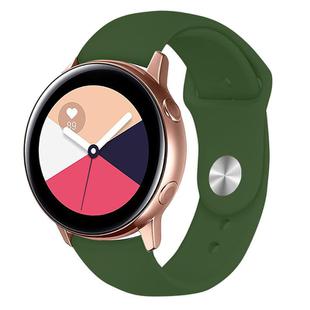 Kalebol 20mm Universal Reverse Buckle Silicone Watch Band(Pine Green)