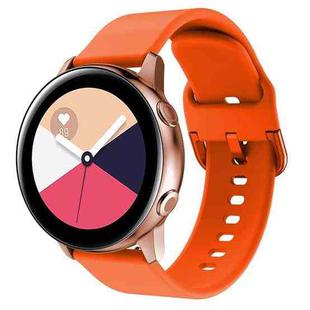 Kalebol 20mm Universal Flat Head Buckle Silicone Watch Band(Orange)