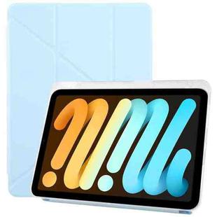 For iPad mini 6 / mini 2024 ZGA Genre Series Y-Fold Leather Tablet Case with Pen Slot(Blue)
