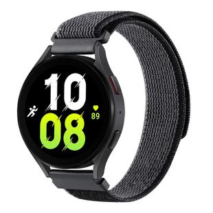 Kalebol 20mm Universal Nylon Loop Fastener Watch Band(Black Grey)