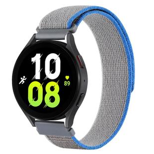 Kalebol 20mm Universal Nylon Loop Fastener Watch Band(Blue Grey)