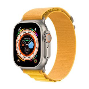 For Apple Watch 46mm / 49mm / 45mm / 44mm Kalebol Aline Nylon Loop Watch Band(Yellow)