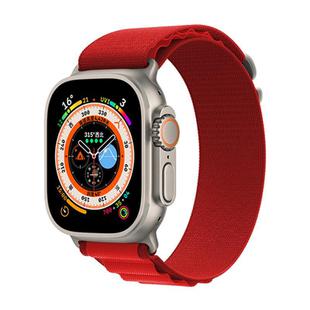 For Apple Watch 42mm / 41mm / 40mm / 38mm Kalebol Aline Nylon Loop Watch Band(Red)