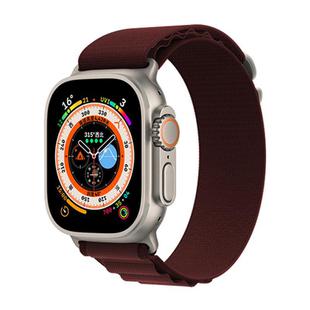 For Apple Watch 42mm / 41mm / 40mm / 38mm Kalebol Aline Nylon Loop Watch Band(Wine Red)
