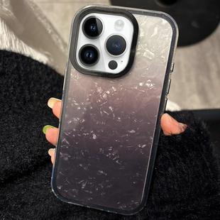 For iPhone 13 Pro PC Lens Ring Gradient Shell Texture 3 in 1 Phone Case(Black)
