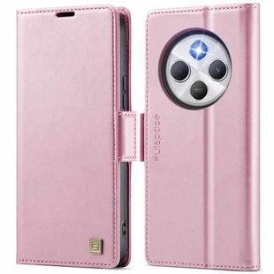 For Redmi 14C 5G AutSpace A11 Side Buckle MagSafe Magnetic RFID Phone Leather Case(Rose Gold)