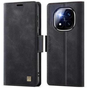 For Redmi Note 14 Pro 5G AutSpace A11 Side Buckle MagSafe Magnetic RFID Phone Leather Case(Black)