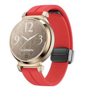 For Garmin Lily 2 14mm Kalebol Magnetic Buckle Silicone Strap(Red)