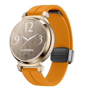 For Garmin Lily 2 14mm Kalebol Magnetic Buckle Silicone Strap(Yellow)