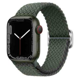 For Apple Watch 46mm / 49mm / 45mm / 44mm Kalebol Eight Buckle Nylon Braided Watch Band(Dark Green)