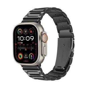 For Apple Watch 46mm / 49mm / 45mm / 44mm Kalebol Tooling Metal Zinc Alloy Watch Band(Black)