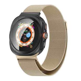For Samsung Galaxy Watch Ultra 47mm / Ultra 2025 Kalebol Milanese Stainless Steel Watch Band(Starlight)