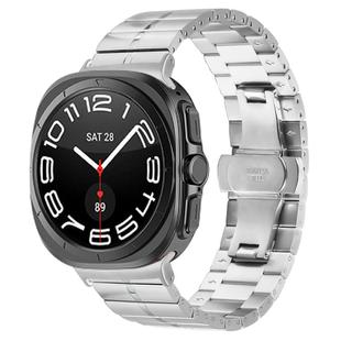 For Samsung Galaxy Watch Ultra 47mm Kalebol One-bead Stainless Steel Watch Band(Silver)