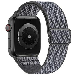For Apple Watch 42mm / 41mm / 40mm / 38mm Kalebol Eight Buckle Wavy Braided Nylon Watch Band(Grey)