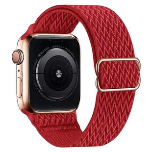 For Apple Watch 42mm / 41mm / 40mm / 38mm Kalebol Eight Buckle Wavy Braided Nylon Watch Band(Red)